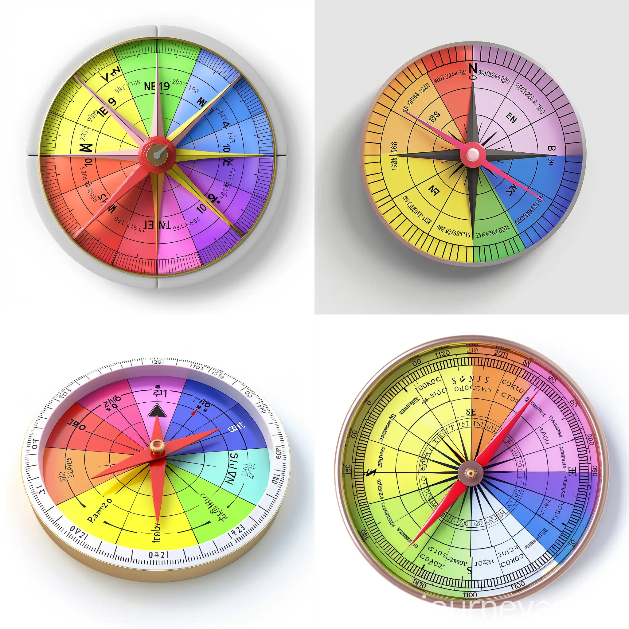 Colorful-3D-Compass-Illustration-with-Six-Vibrant-Sections