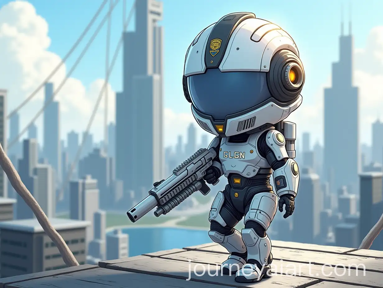 Chibi-SciFi-Soldier-in-Exoplasma-Armor-on-a-High-Suspension-Bridge-Overlooking-a-Futuristic-City