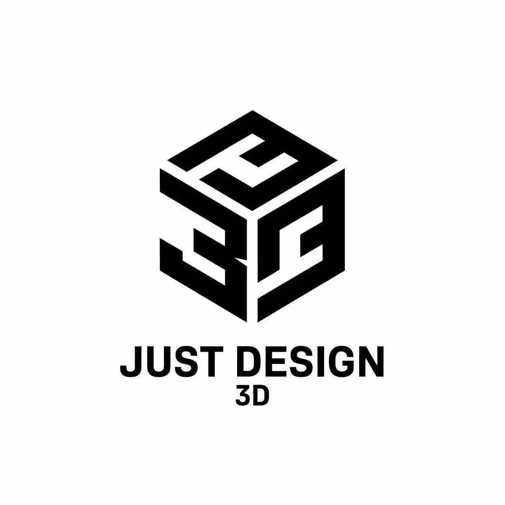 LOGO Design for Just Design 3D Modern and Clean Symbol for Technology Industry