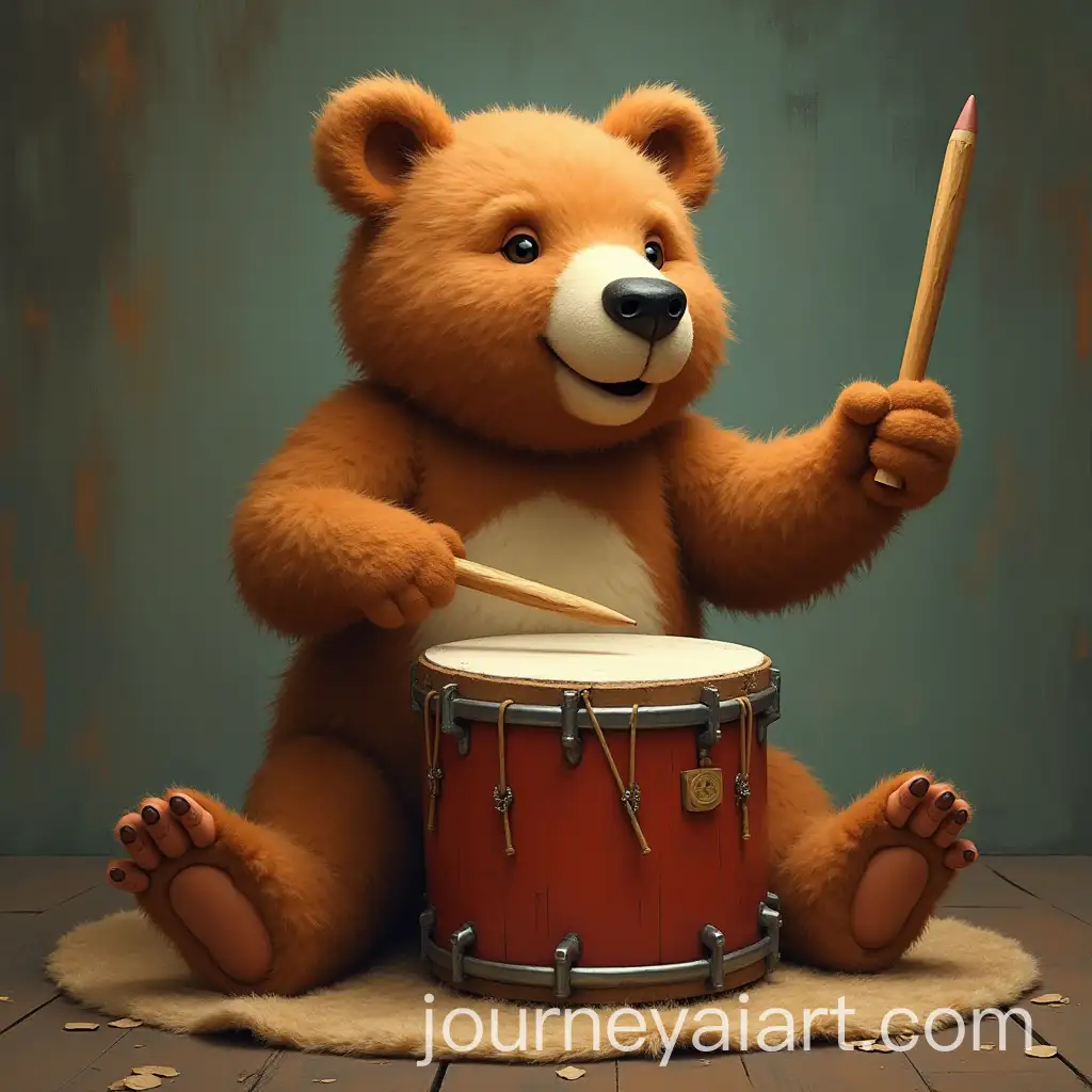Cute-Koala-Bear-Playing-Drums-in-a-Fun-Setting