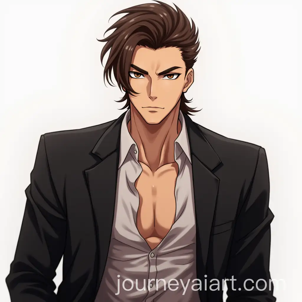 Handsome-Man-in-Dark-Suit-with-Brown-Hooded-Eyes-and-SlickedBack-Hair-in-Anime-Style