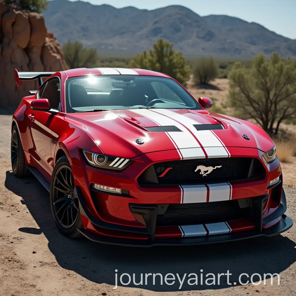 Red-Mustang-with-White-Racing-Stripes-in-Dynamic-Setting