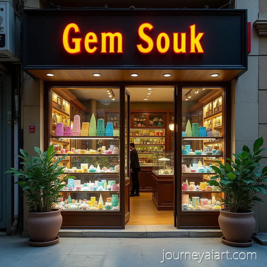 Vibrant-Gemstone-Market-in-Al-Hussein-Cairo-with-Shimmering-Jewels