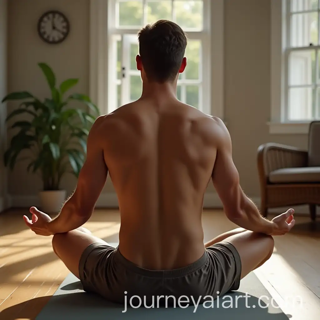 Man-Practicing-Yoga-in-Lotus-Position-at-Home-with-HighQuality-Lighting