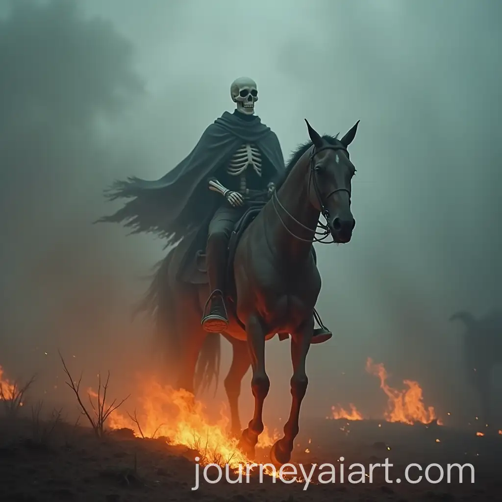 Skeleton-Rider-Battling-Through-Fog-with-Infernal-Flames