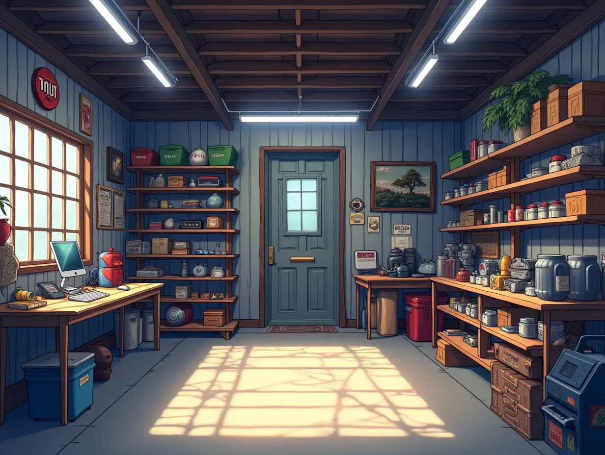 anime garage room