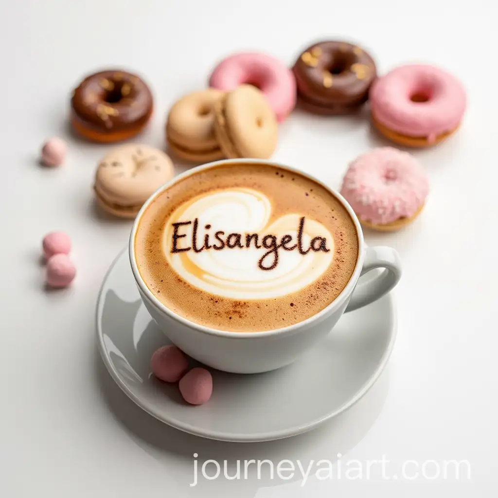 Top-View-of-Elisangela-Coffee-Cup-with-Macarons-and-Donuts