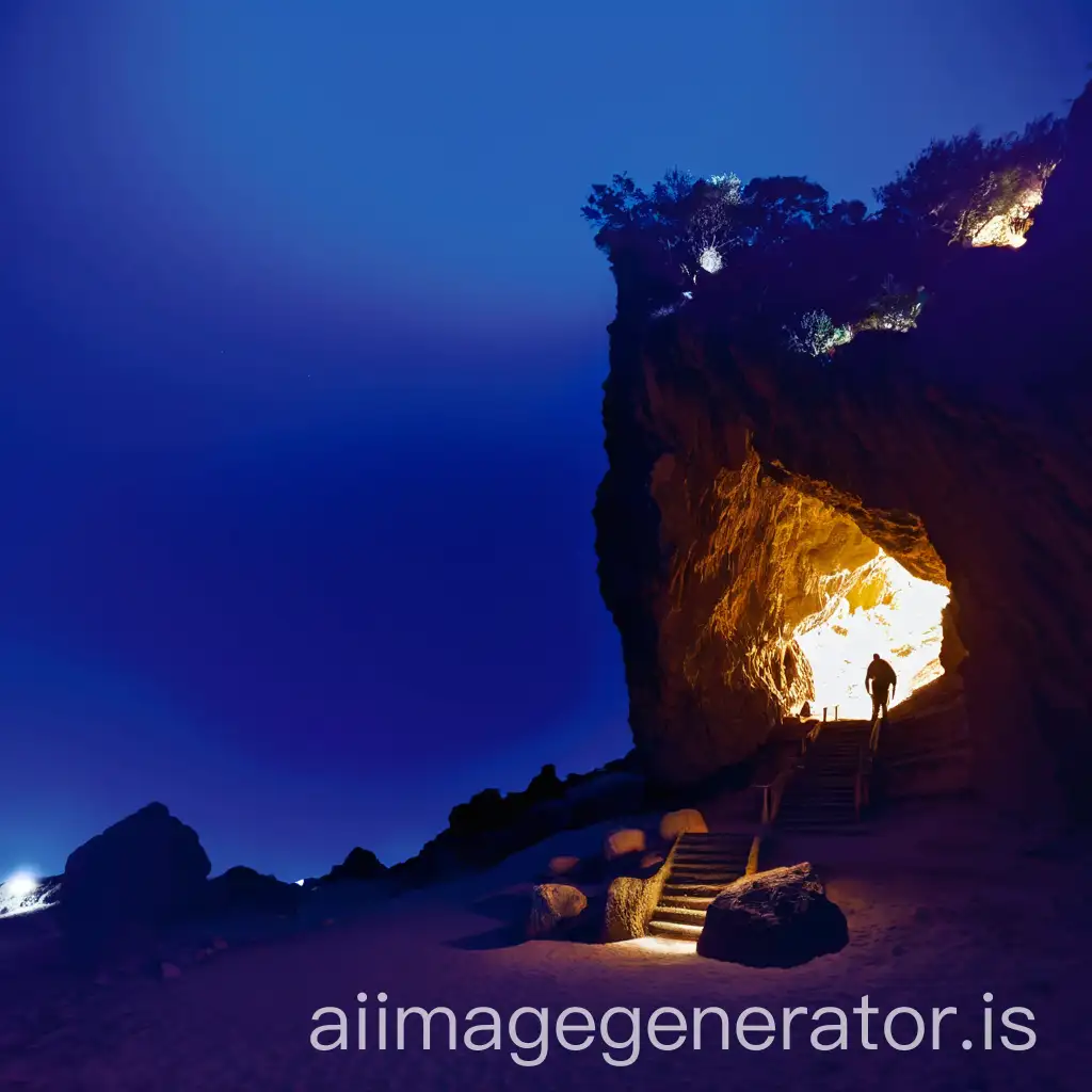 Mysterious-Cave-with-Glowing-Crystals-and-Stalagmites