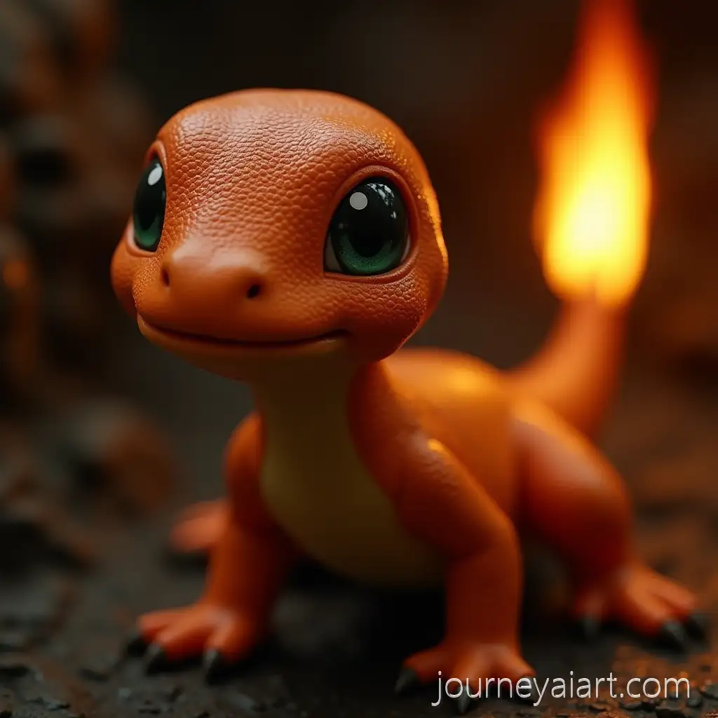 UltraDCharmander-cinematic-closeupetailed-CloseUp-of-Charmander-with-Flickering-Flame-and-Volcanic-Background