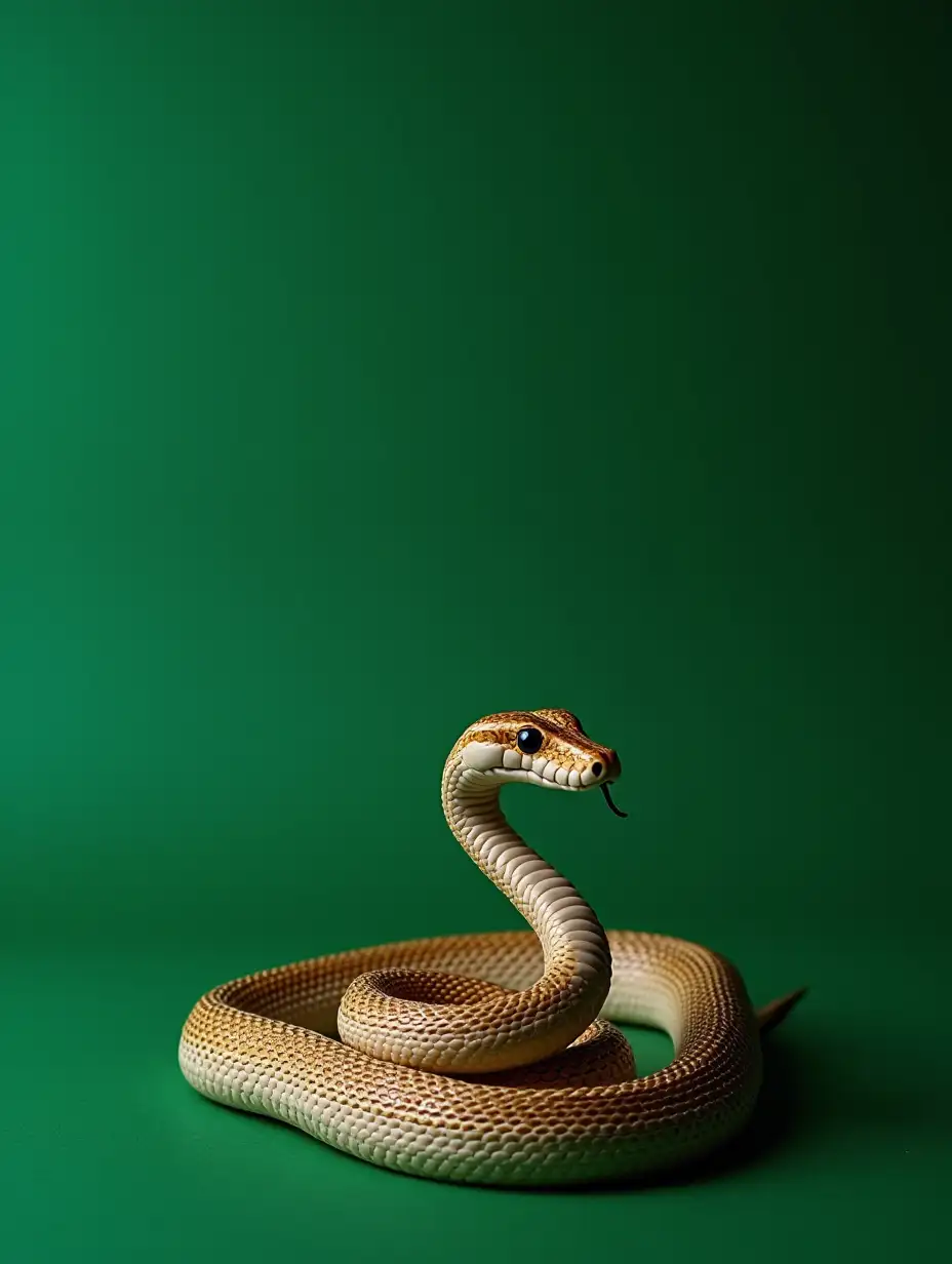 christmas green background with a snake