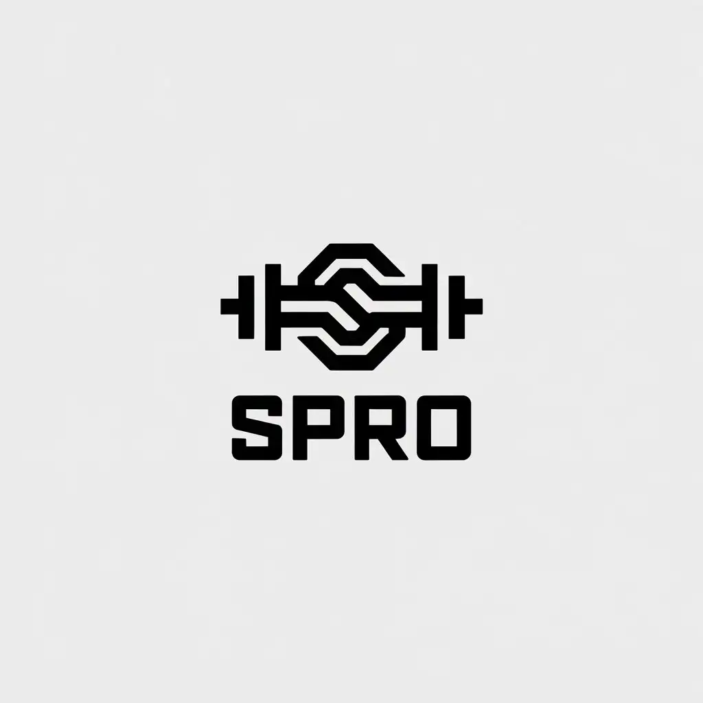 LOGO Design for SPRO Fitness Minimalistic Style with Sports Theme