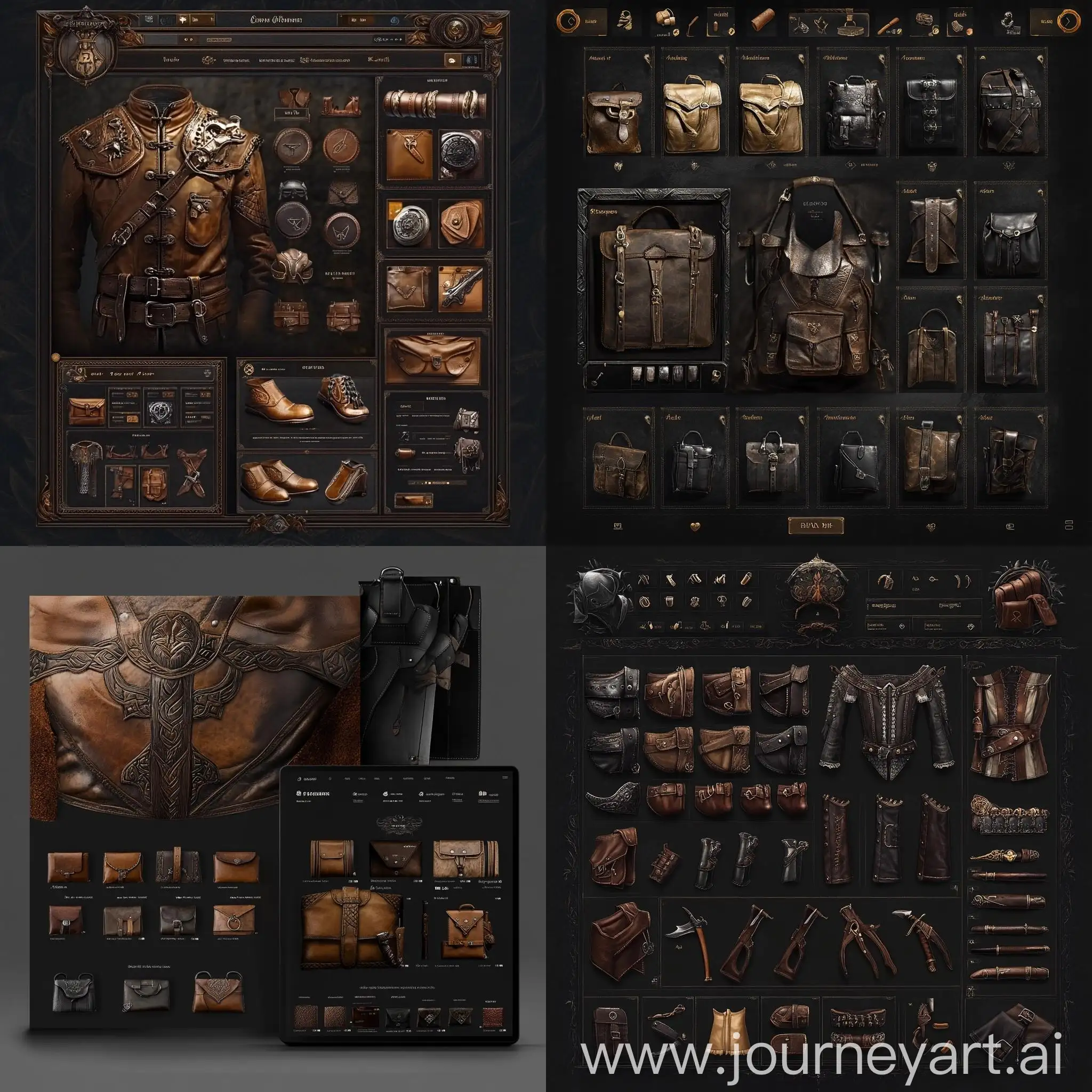 Druidic-Leather-Products-Store-Design-Interface