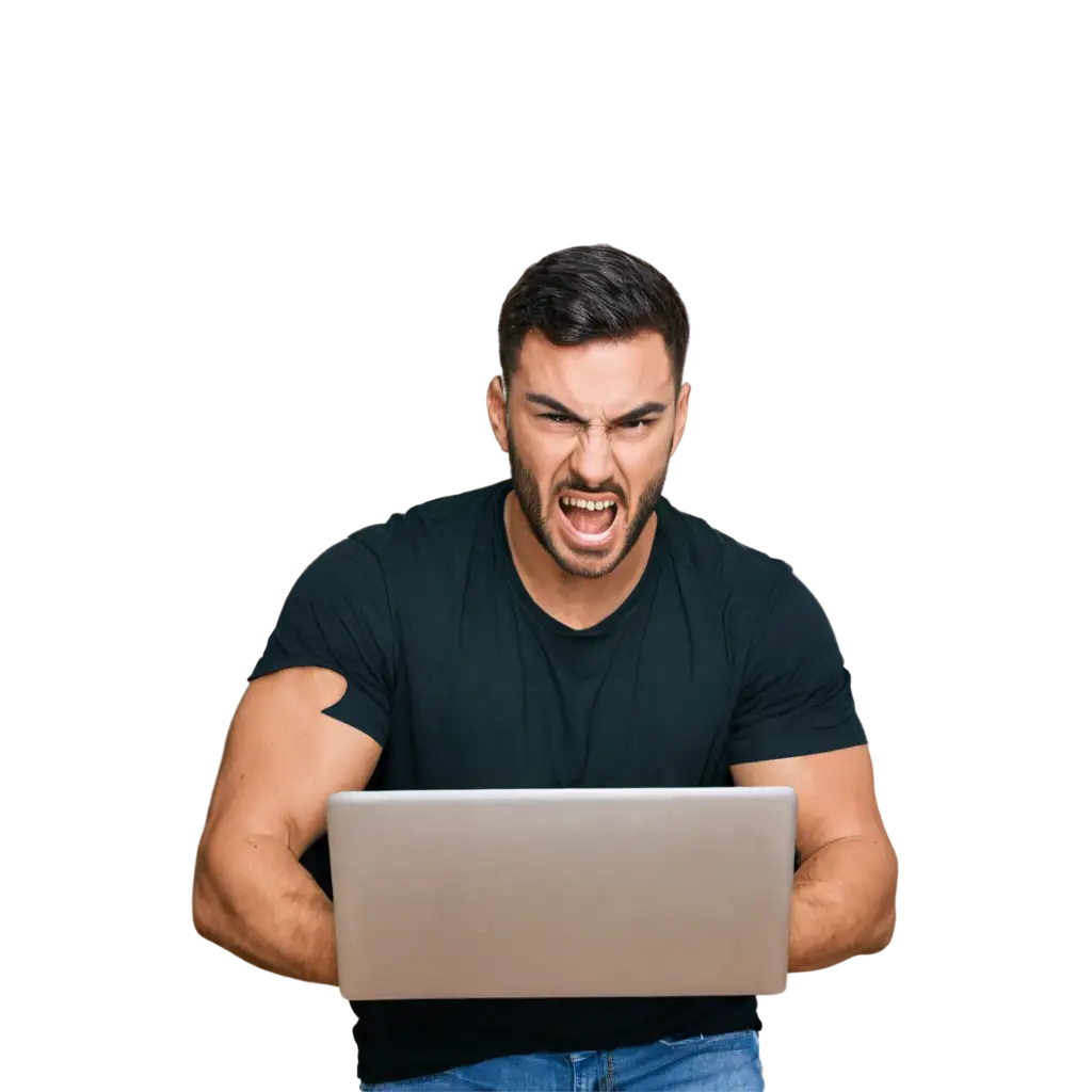 Angry-Man-on-Laptop-PNG-HighQuality-Transparent-Image-for-Diverse-Uses