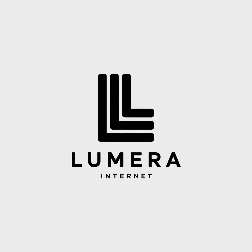 LOGO Design for LUMERA Minimalistic L Symbol for the Internet Industry with Clear Background