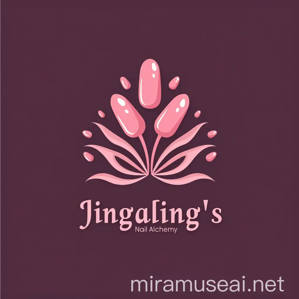 Girly and Attractive HomeBased Nail Tech Logo Design