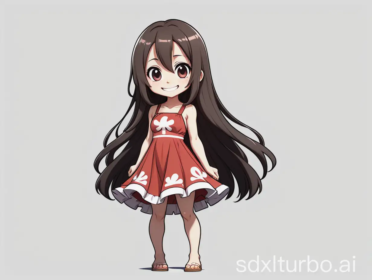 Chibi-Character-in-OnePiece-Dress-Smiling-in-Cinematic-Angle