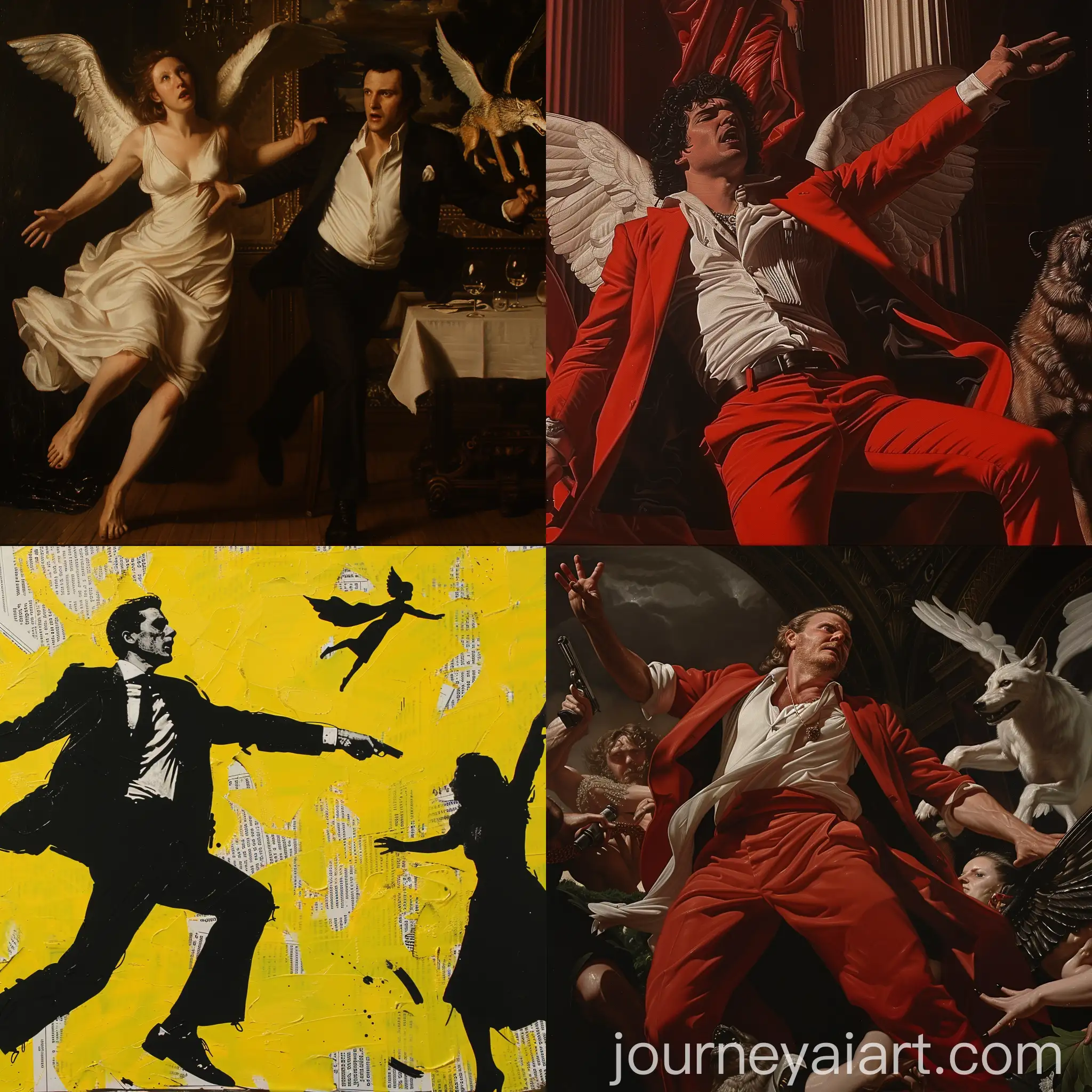 Mythic-Modern-Man-Dancing-with-Wolf-Classical-Art-Meets-Contemporary-Design