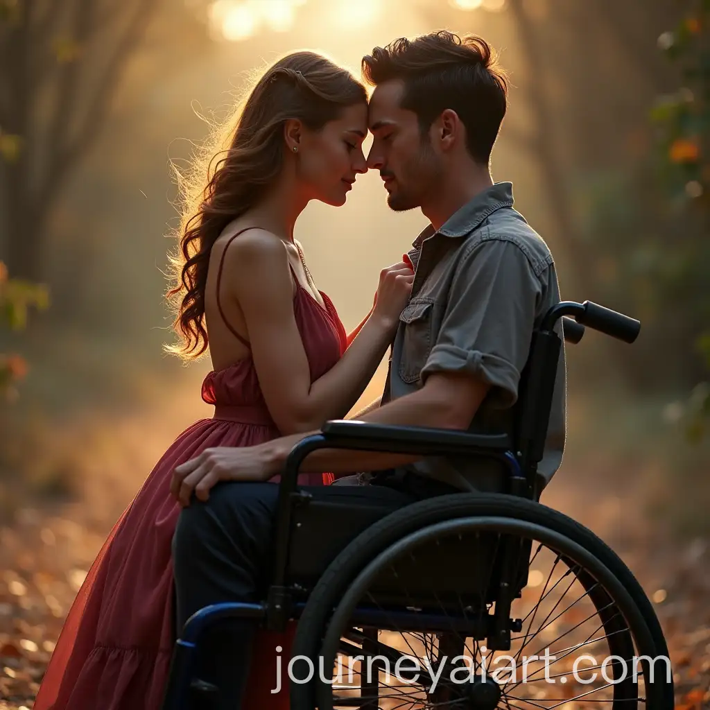 Romantic-Fantasy-Scene-with-Woman-in-Wheelchair-and-Alpha-Male