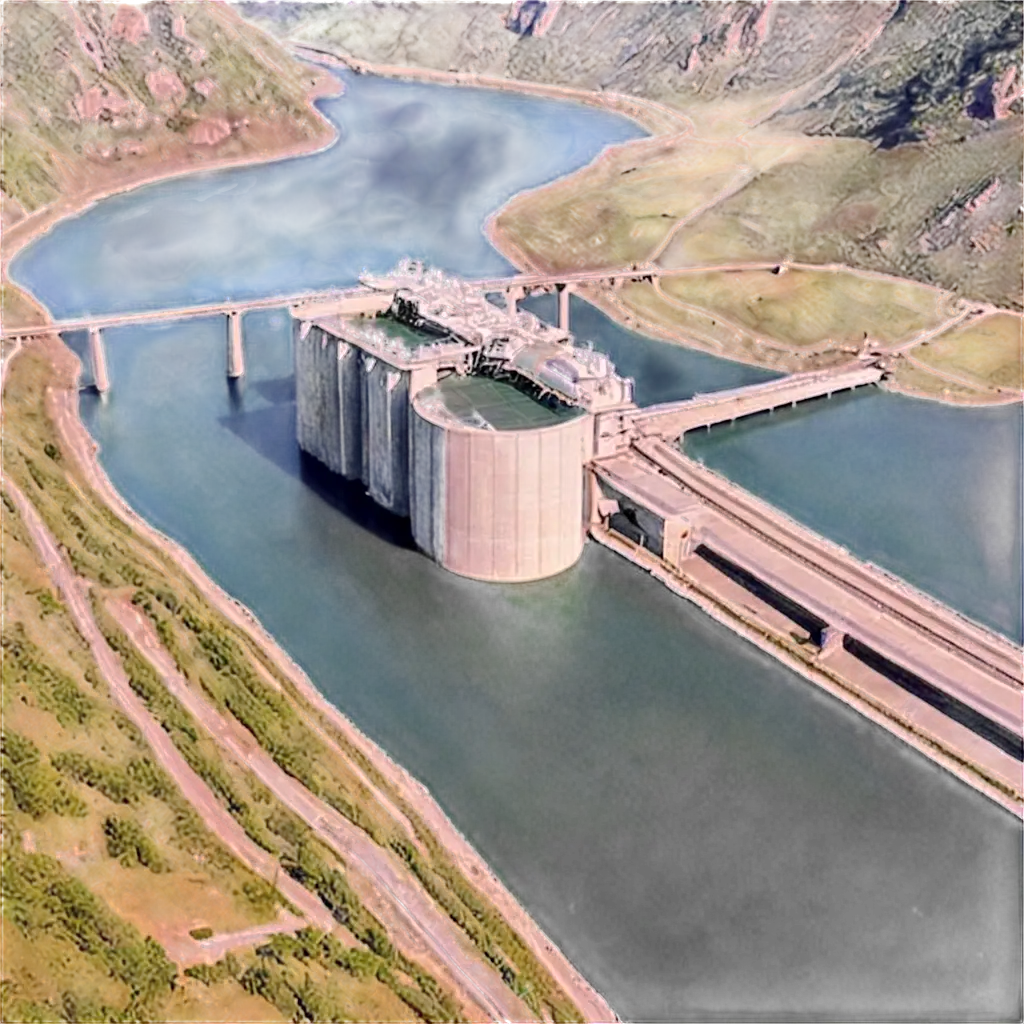 Hydroelectric-Power-Station-in-Beautiful-Water-HighResolution-PNG-Image-for-Renewable-Energy-Visuals