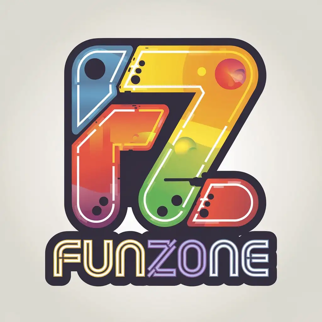 LOGO Design for Funzone Family Entertainment Centre with SciFi Aesthetics