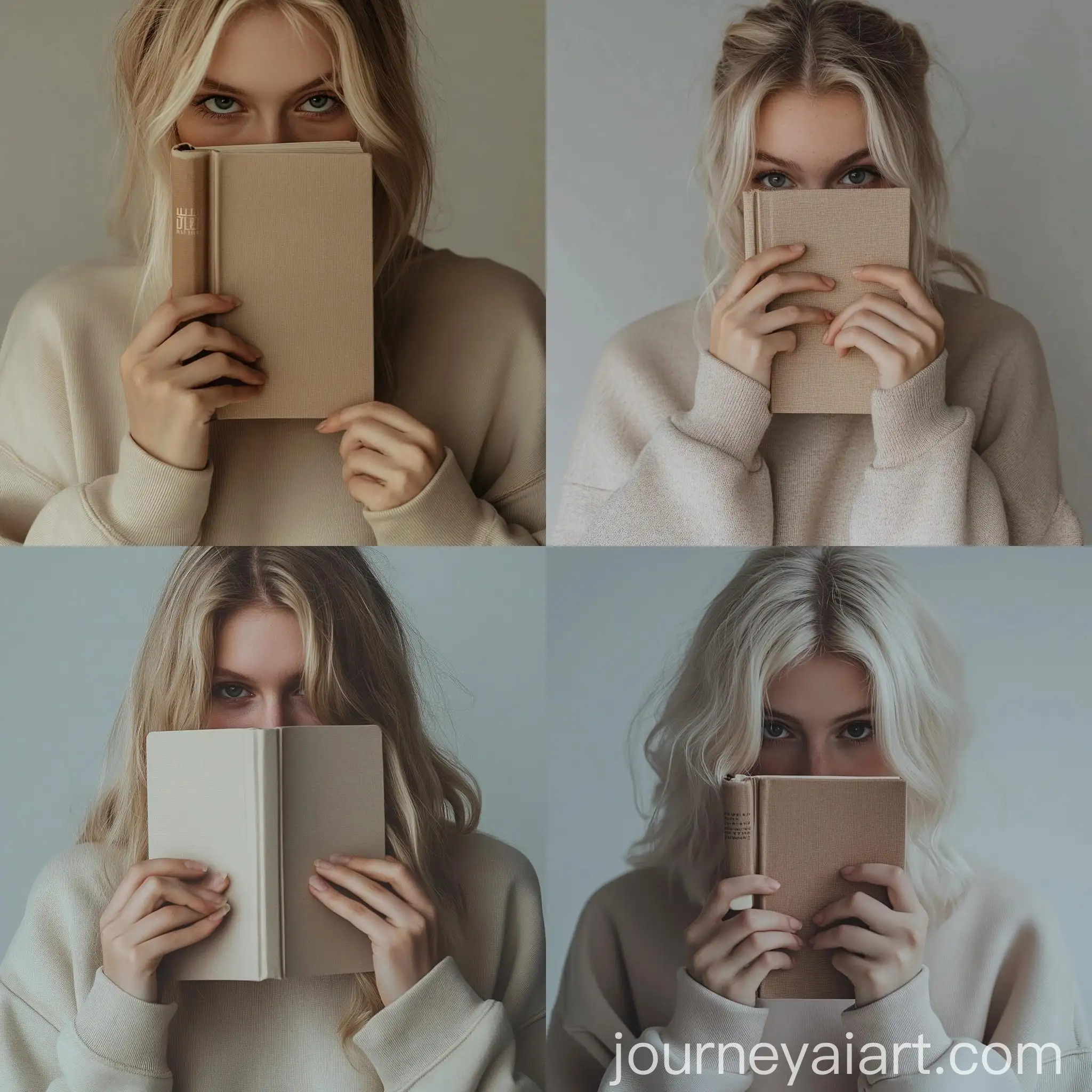 Confident-Clair-Blonde-Girl-with-Book-in-Beige-Sweatshirt