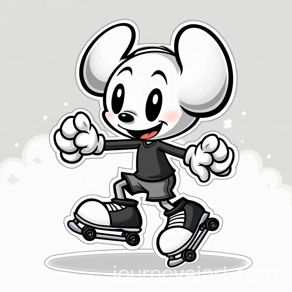 Cartoon-Style-Ziplock-Skating-in-Black-and-White