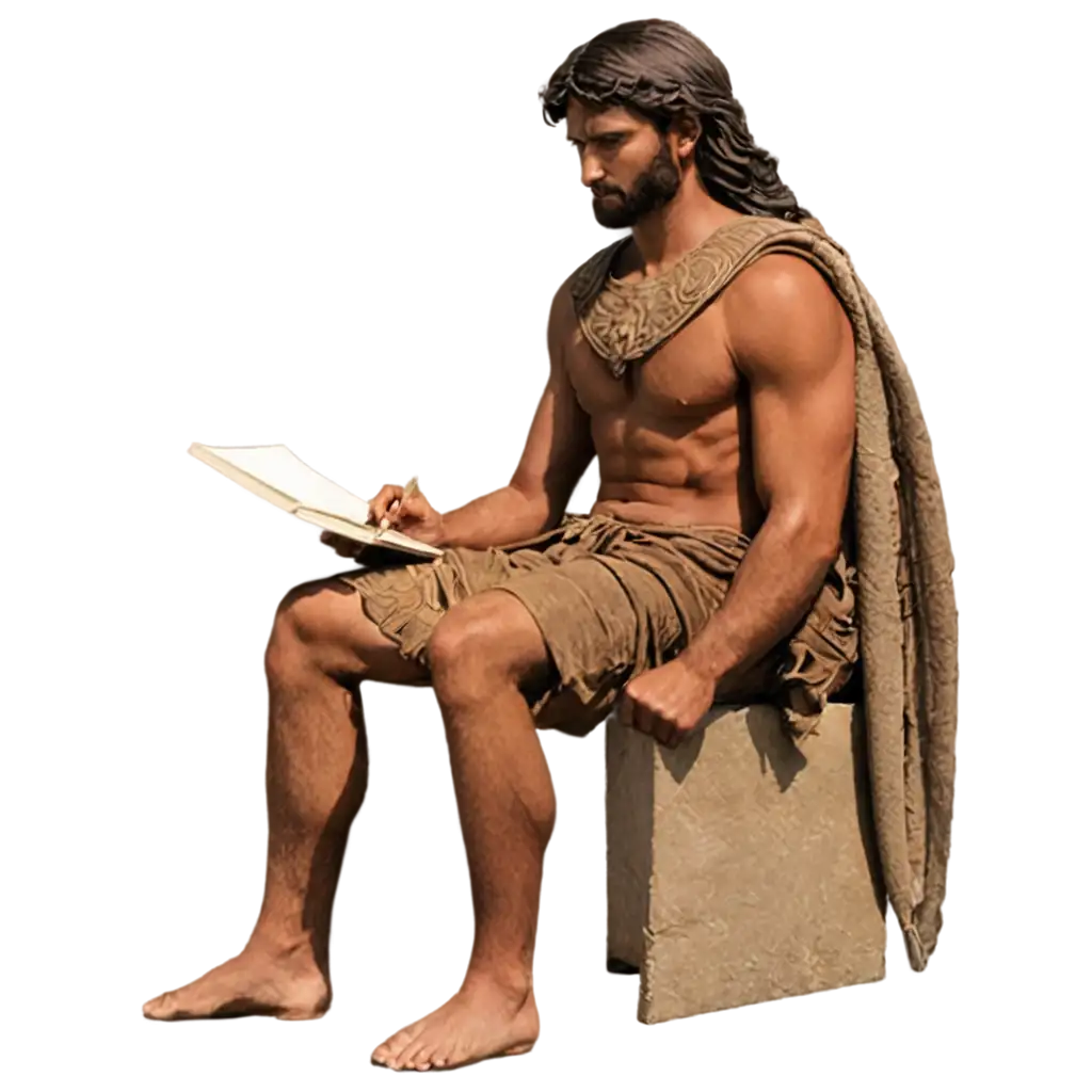 Ancient-Macedonian-Warrior-Writing-Hellas-PNG-Image-Depiction-for-Historical-Art-and-Educational-Resources