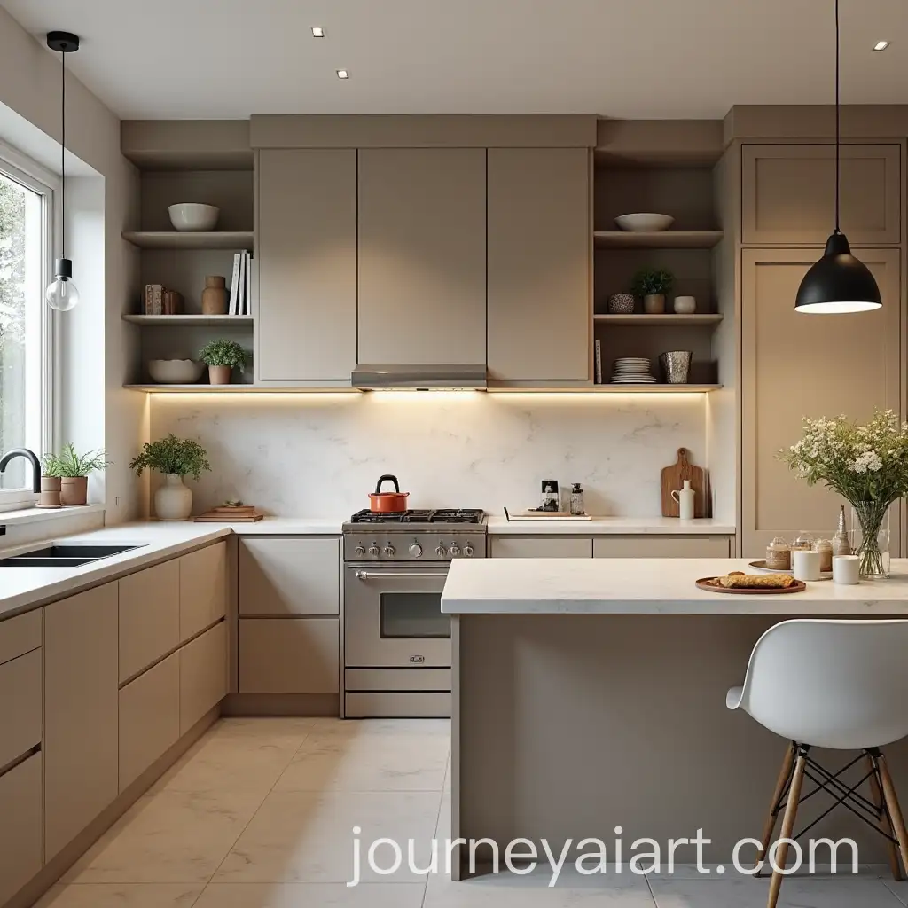 Modern-Taupe-Kitchen-Interior-with-Minimalist-Design
