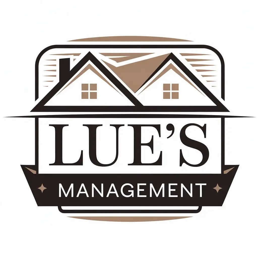 LOGO Design For Lues Management Modern House Symbol for Real Estate Industry