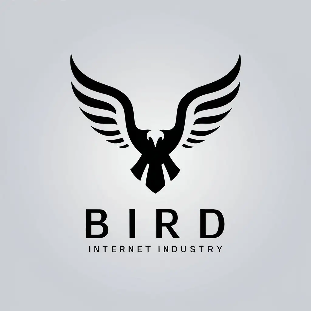 a vector logo design,with the text "bird", main symbol:Eagle,Minimalistic,be used in Internet industry,clear background