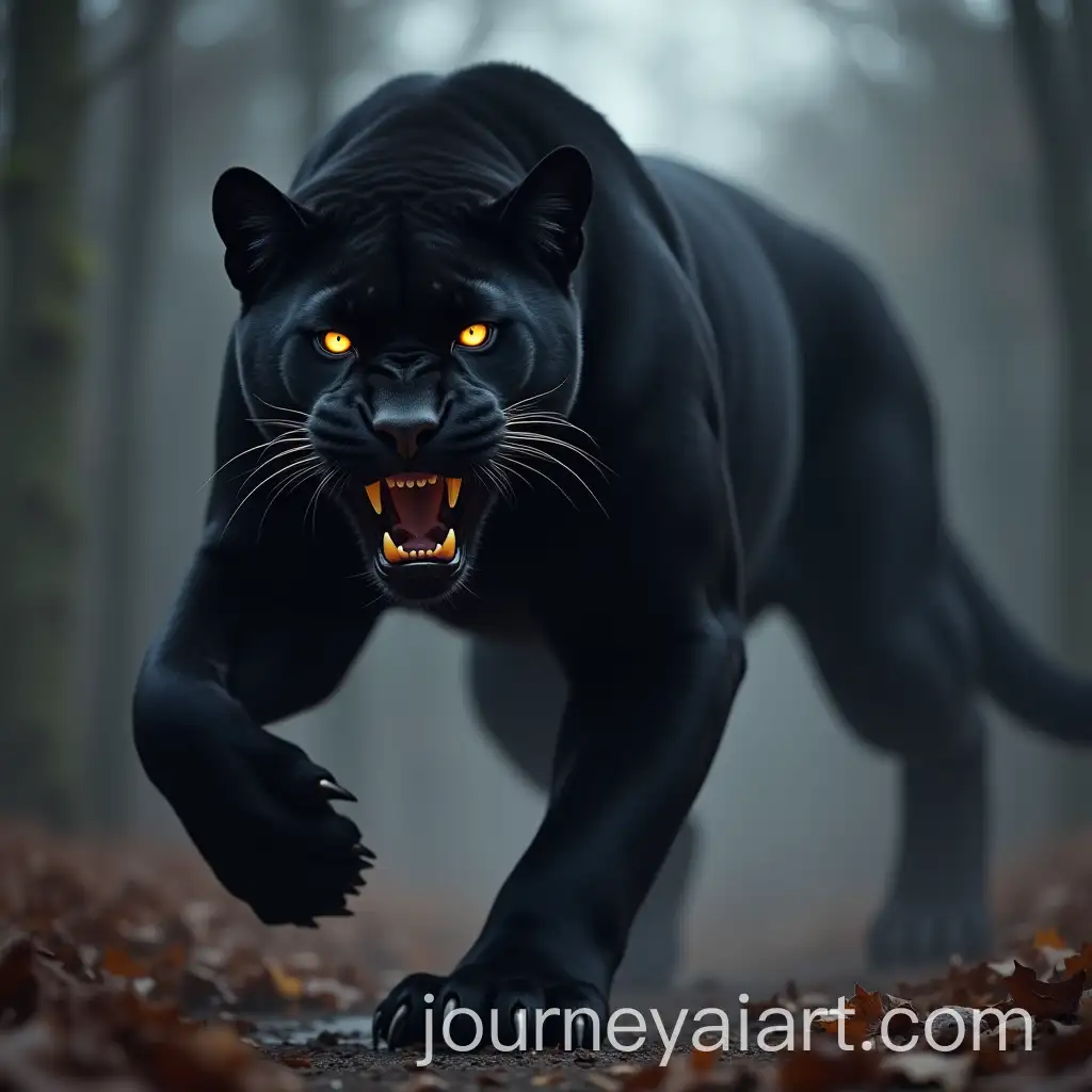Fierce-Black-Panther-Attacking-with-Intensity