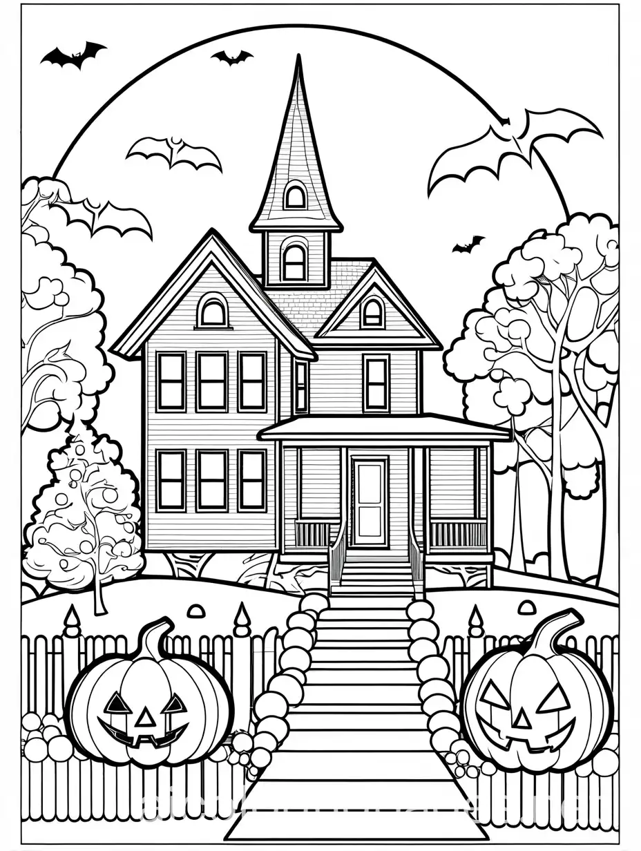 Simple-Halloween-Coloring-Page-for-Kids-EasytoColor-Line-Art