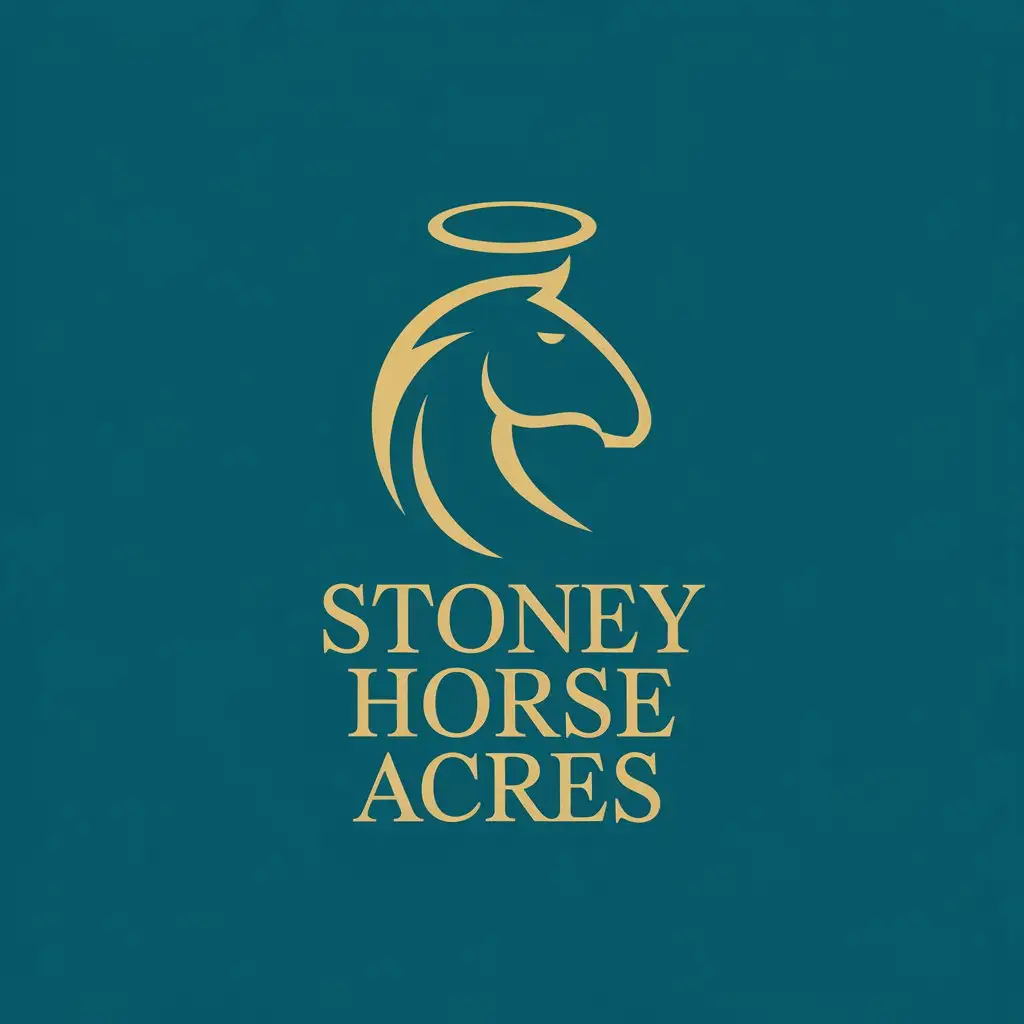 LOGO Design for Stoney Horse Acres Solid Gold with Equestrian Theme