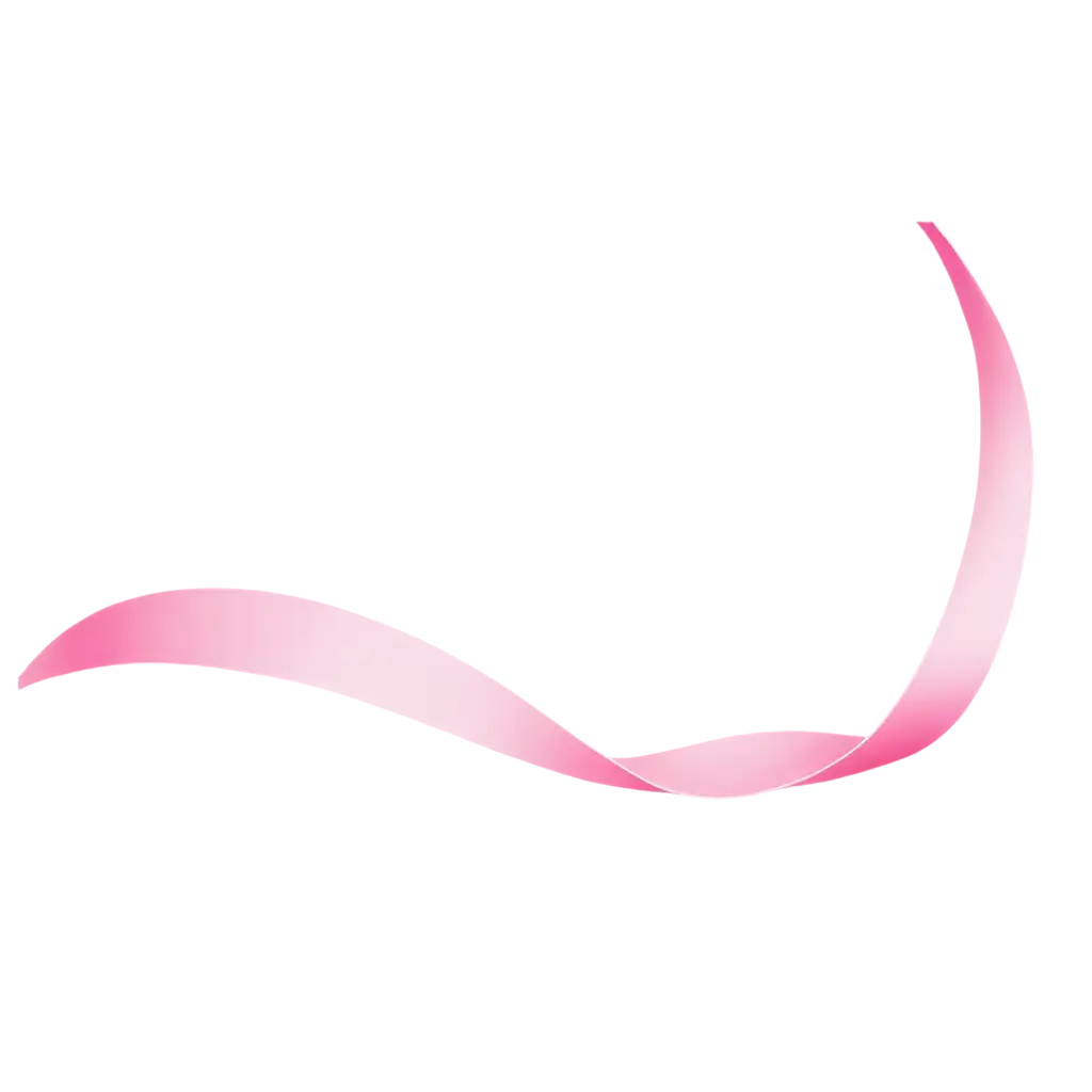 pink ribbon, in waves