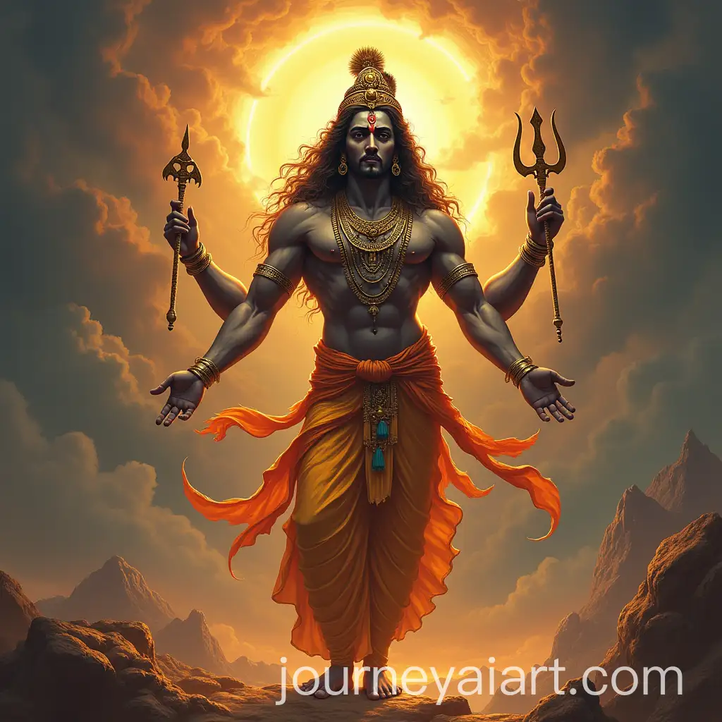 Divine-Lord-Murugan-with-Majestic-Aura-and-Symbolic-Weapons