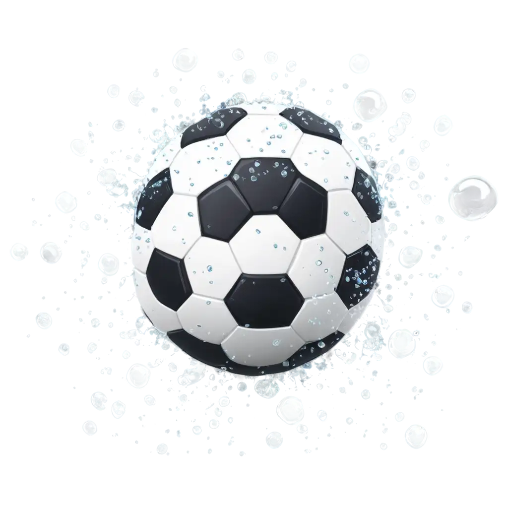 Football-Icon-PNG-with-BubblesPNG-Image-Use-Scenarios-and-Soap-Foam-VectorStyle-Design-for-Clean-App-Icons