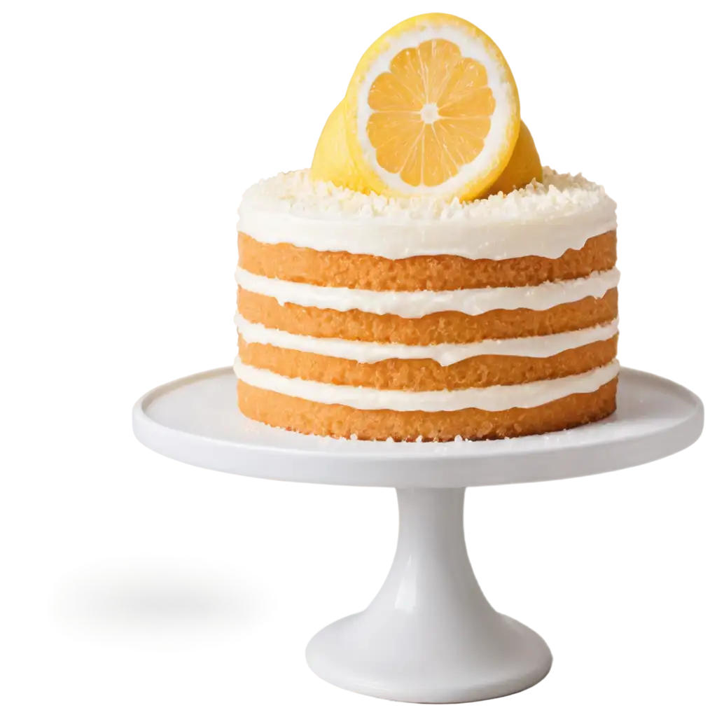 Lemon-Layer-Cake-PNG-Simple-OneLayer-Cake-Illustration-for-Clear-HighQuality-Designs