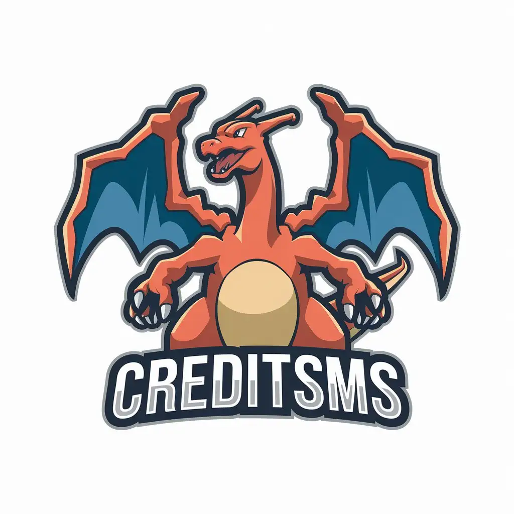 LOGO Design for CreditsMS Finance Industry Symbol with Pokmon Charizard Clear Background