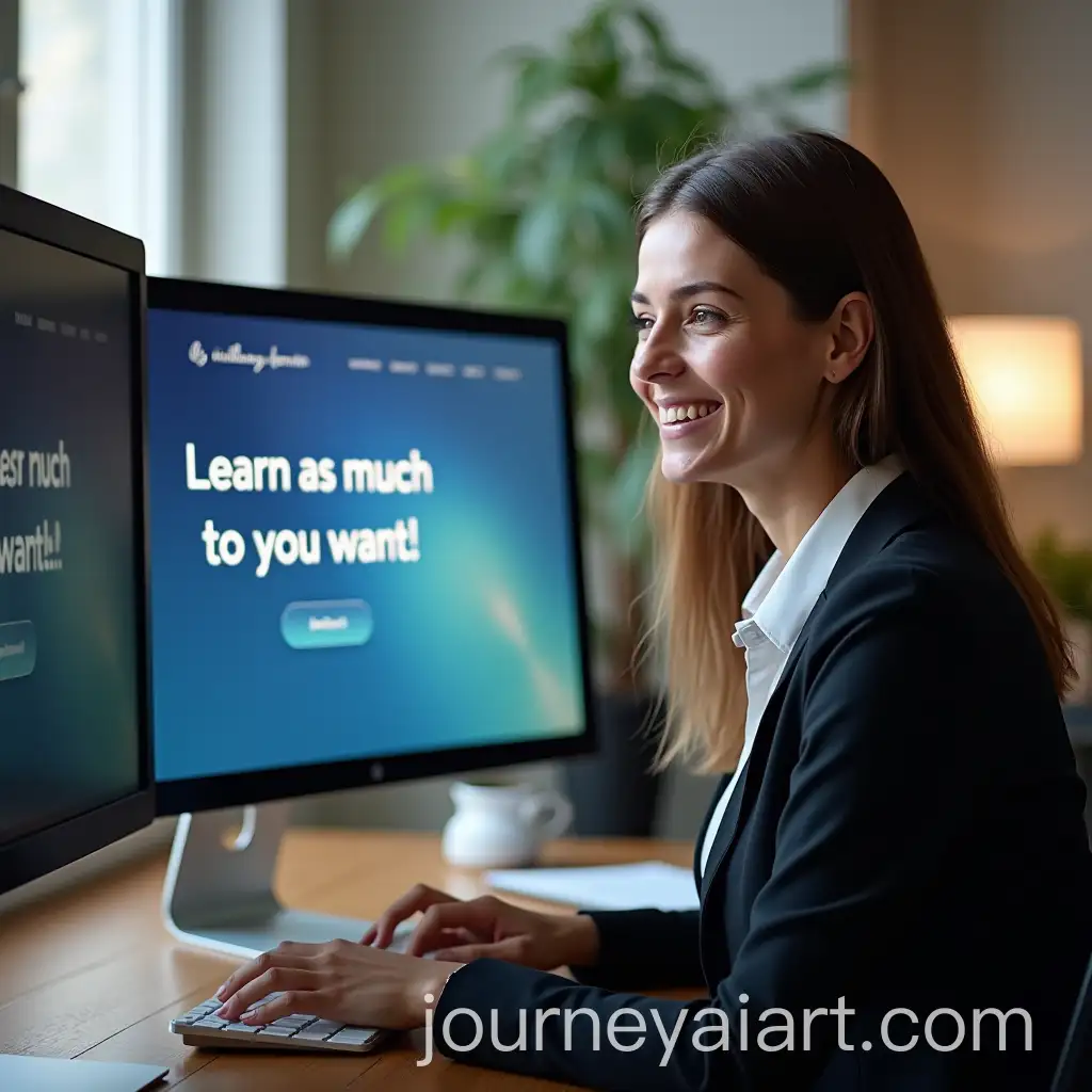 Professional-Woman-Reviewing-Learn-as-much-as-you-want-Website