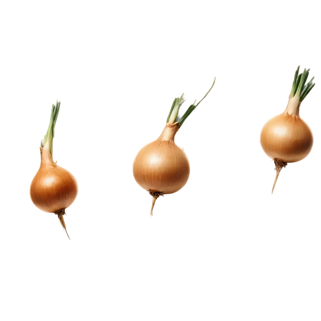 3 onions in field