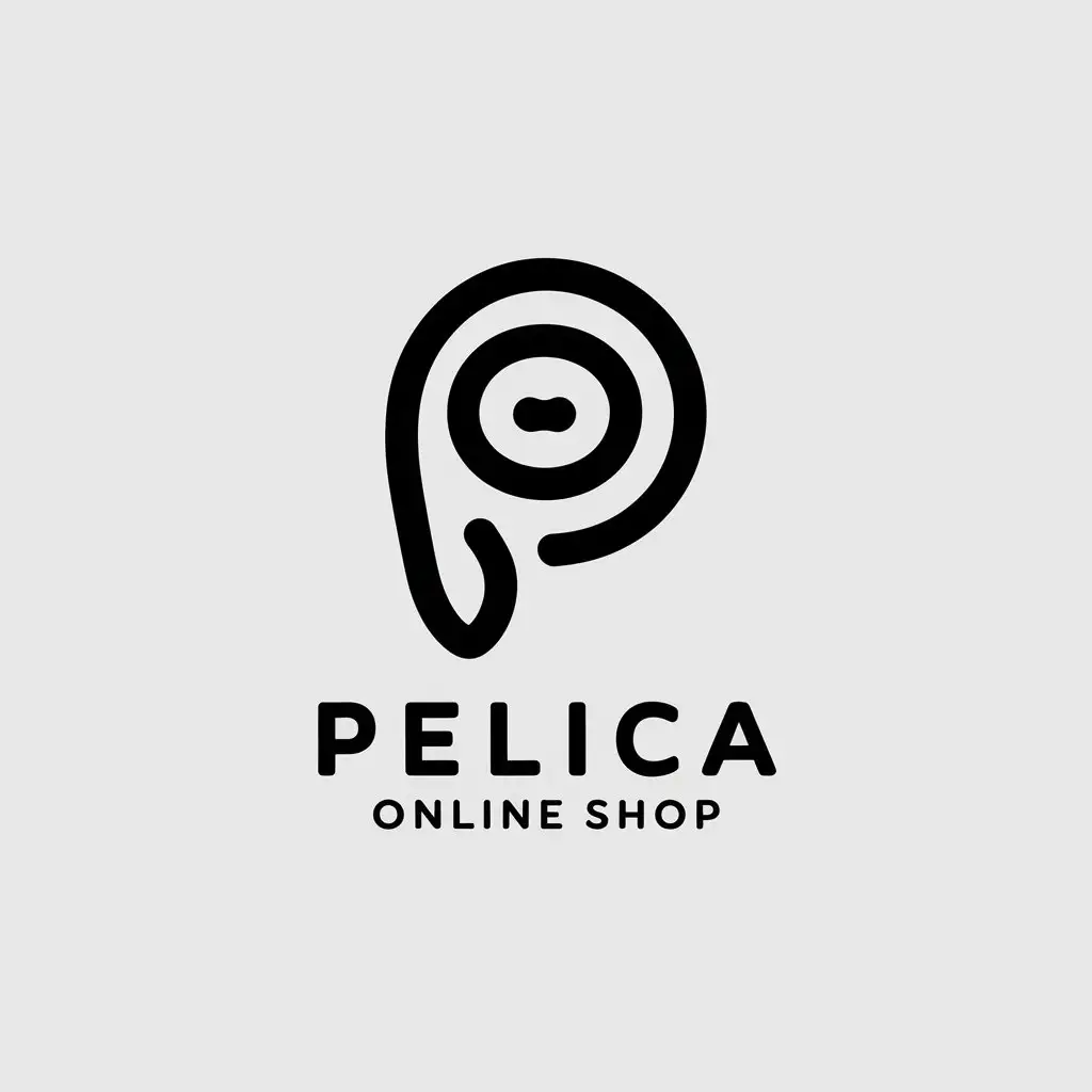 LOGO Design for Pelia Global Online Shop with P Symbol and Clear Background