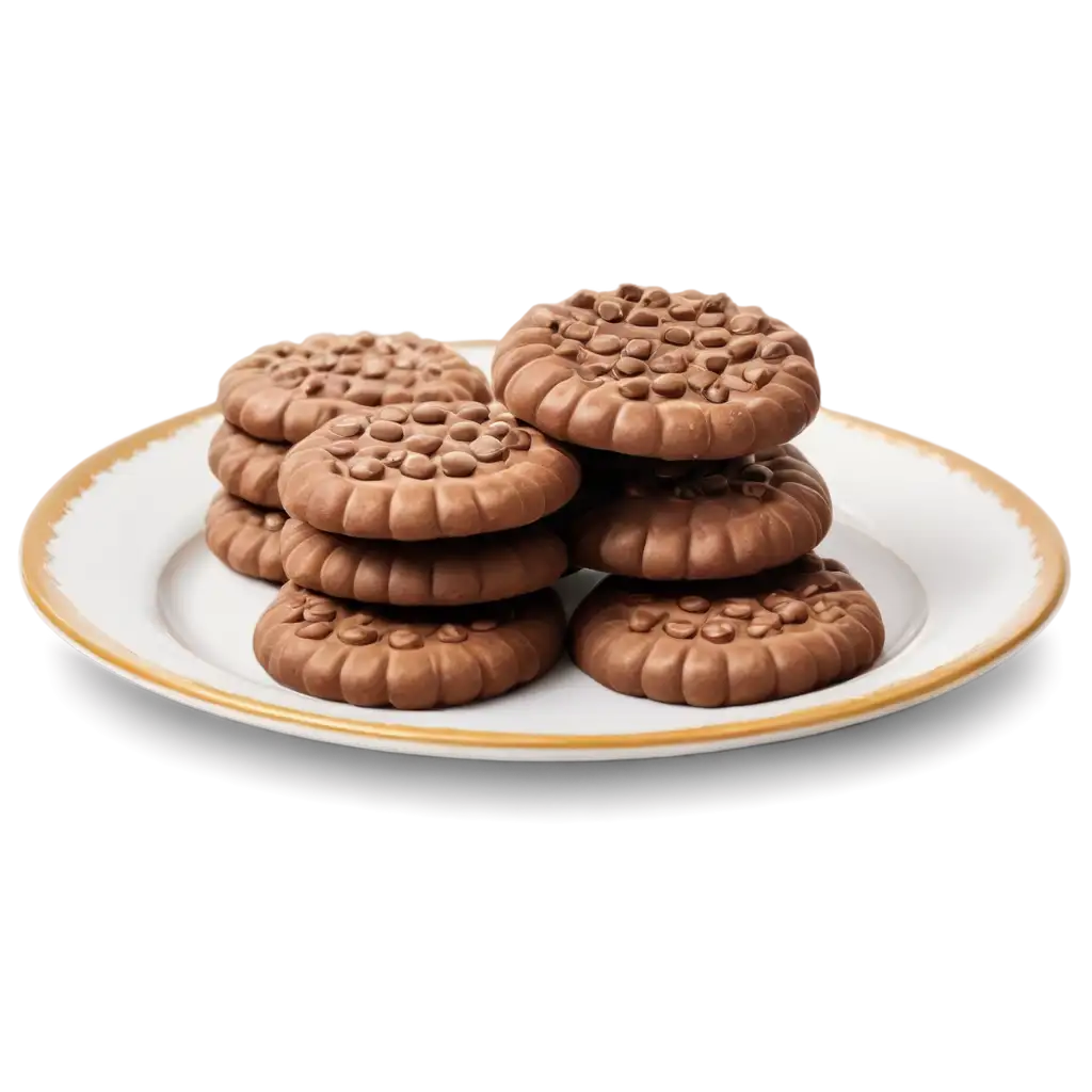 Delicious-and-Beautiful-Cookies-on-Plate-PNG-Enhance-Your-Online-Presence-with-Stunning-Cookie-Images