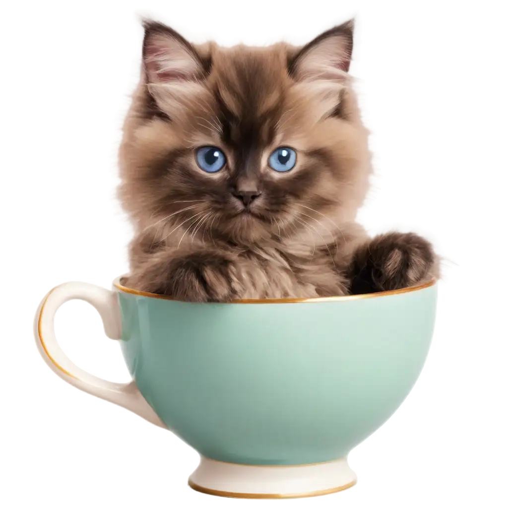 Fluffy-Kitten-in-Teacup-PNG-A-Charming-Image-for-Every-Occasion