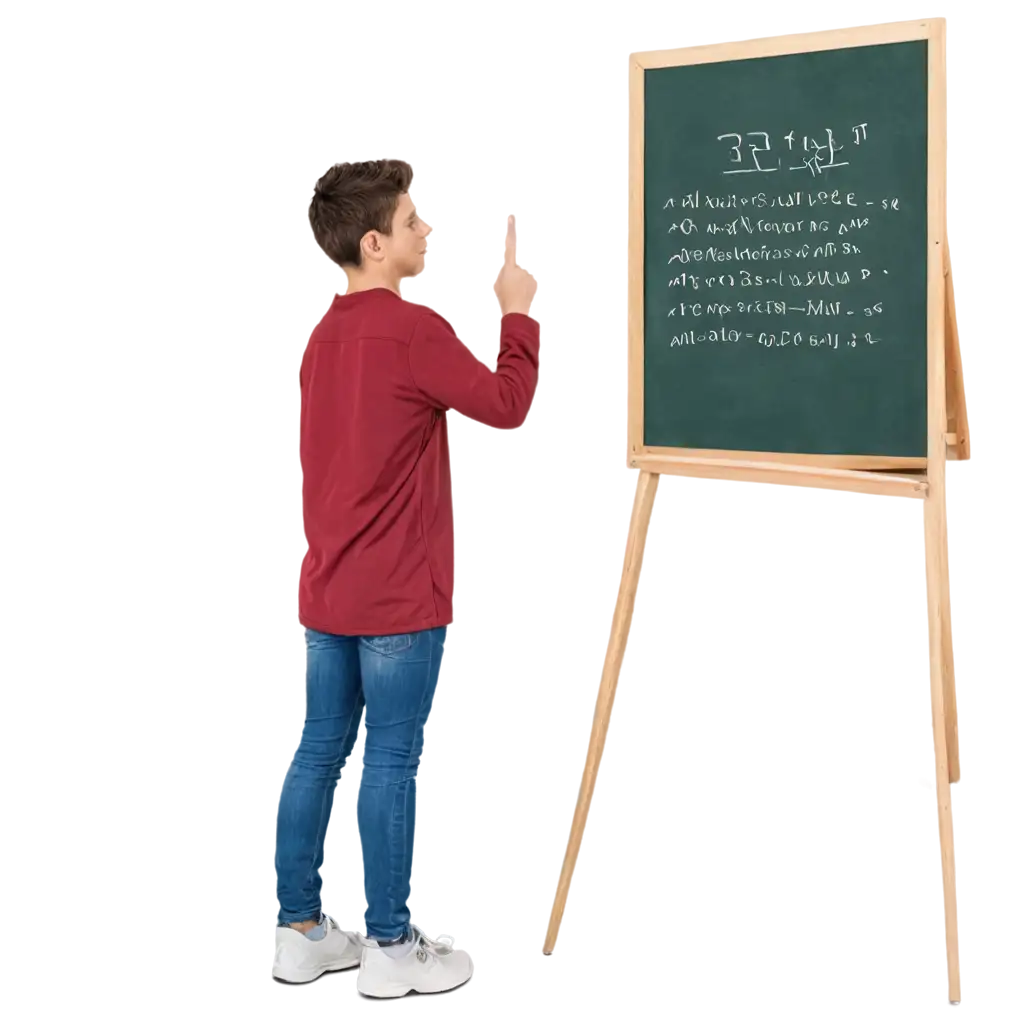 Student-Solving-Problem-on-ChalkPNG-Image-Usage-Scenariosboard-PNG-Image-for-Educational-and-Professional-Use