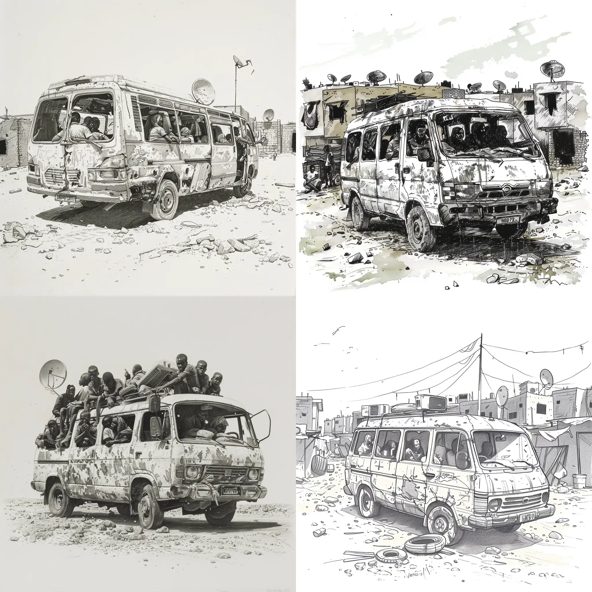 African-Minibus-Driving-Through-Deserted-Urban-Slums