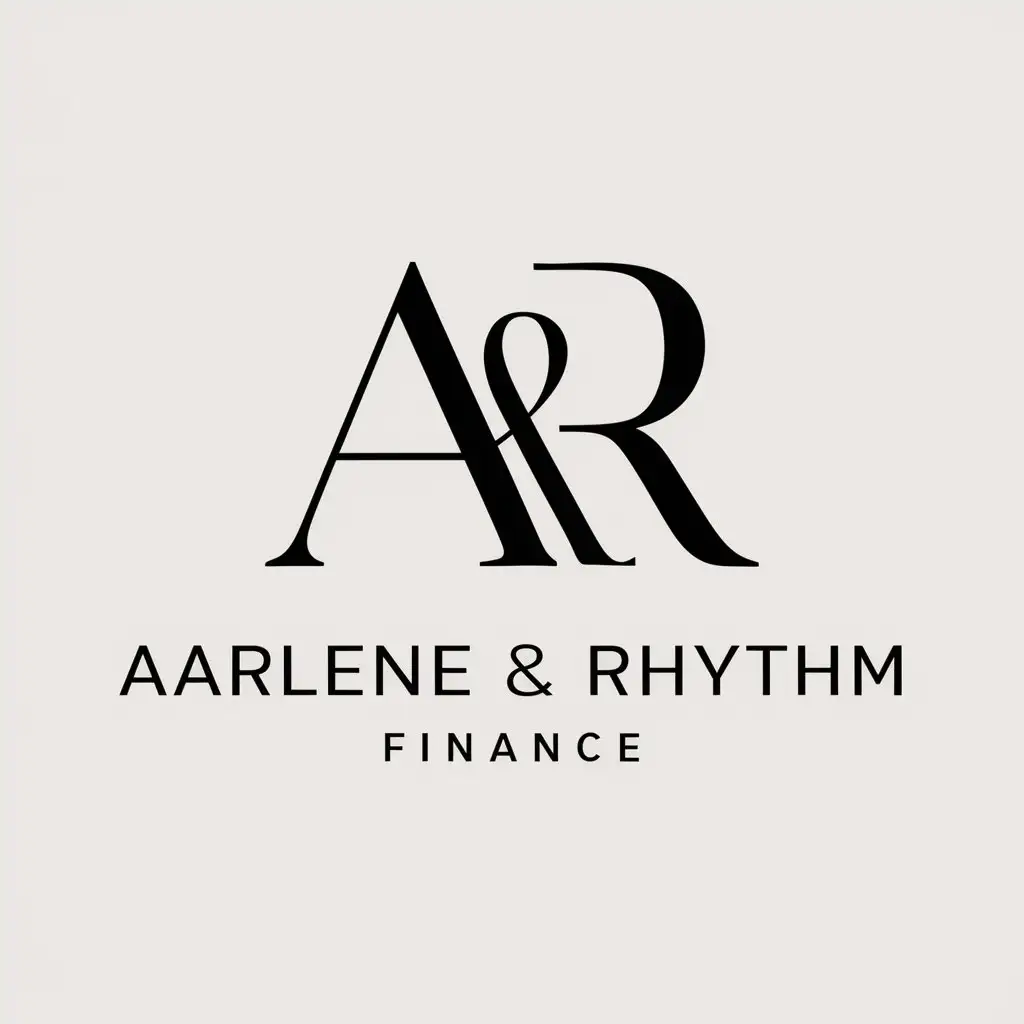 LOGO Design for Aarlene Rhythm Finance AR Symbol in Minimalistic Style for Financial Industry