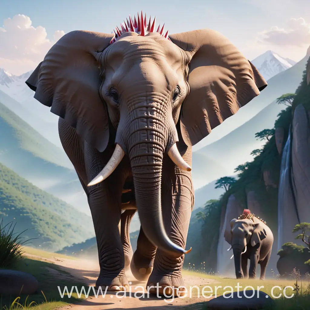 Majestic-Mountain-Elephant-with-Natural-Spikes