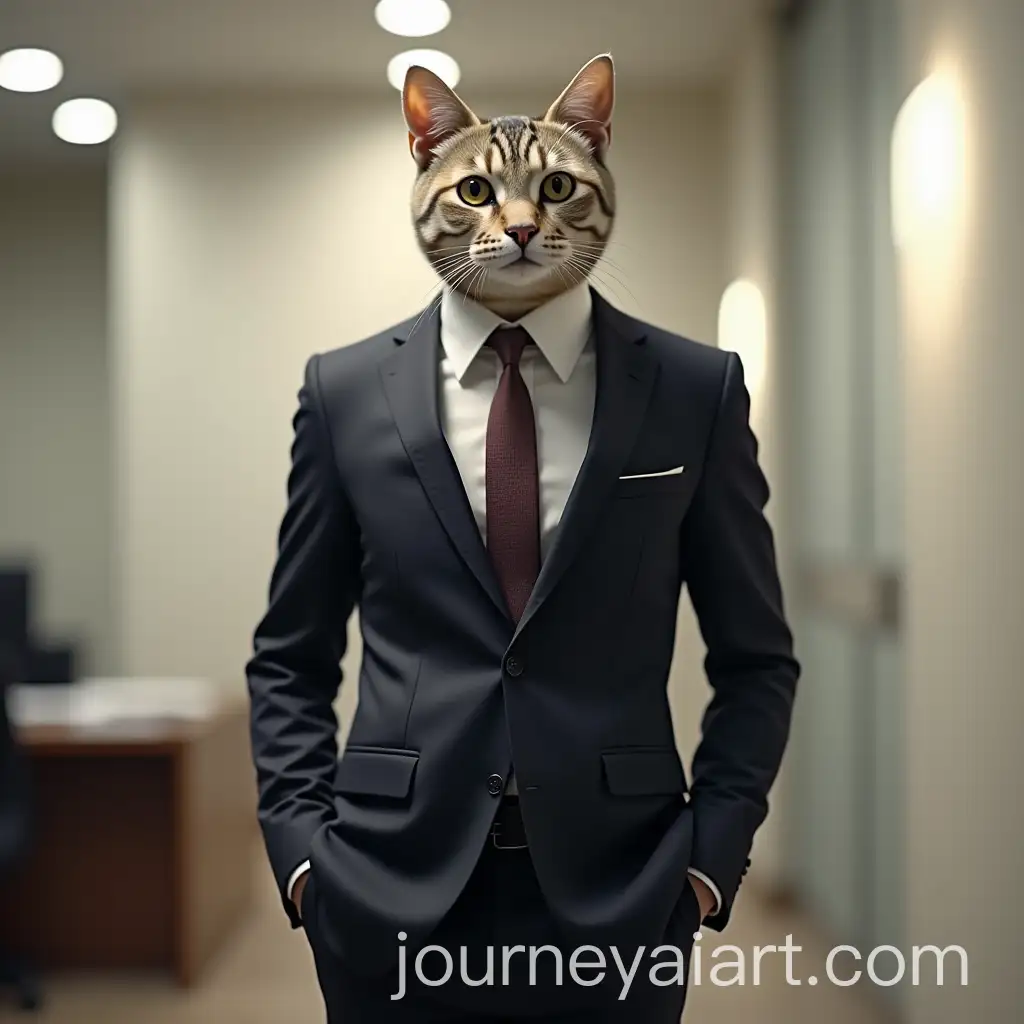Confident-Cat-in-Tailored-Suit-Standing-in-Minimalist-Office