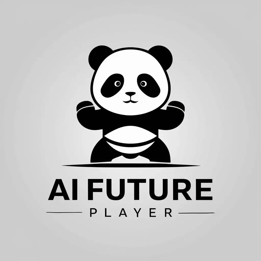 LOGO-Design-For-AI-Future-Player-Minimalistic-Kung-Fu-Panda-Symbol-for-Technology-Industry