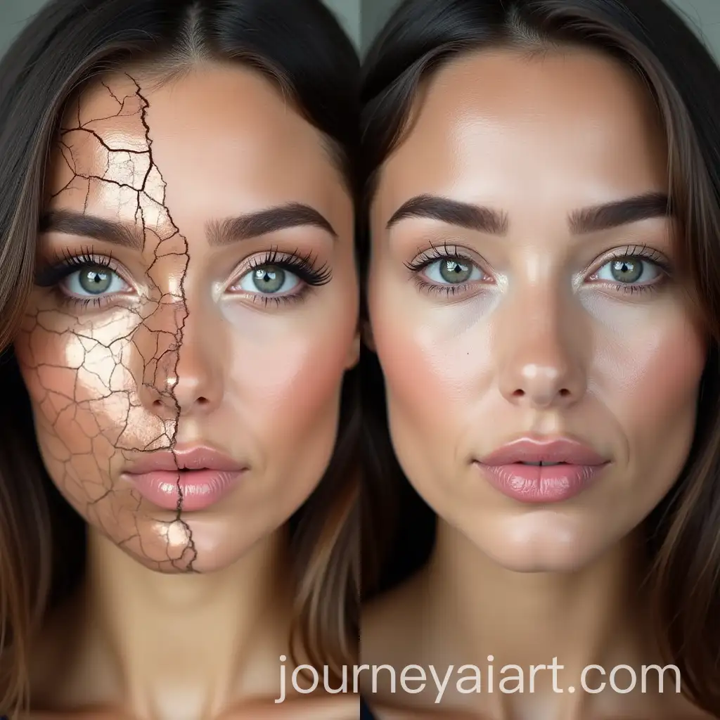 Comparison-of-Cracked-Makeup-vs-Smooth-Makeup-on-Face
